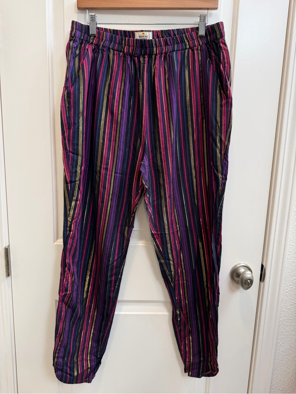 Marine Layer Allison Striped Jogger Pants